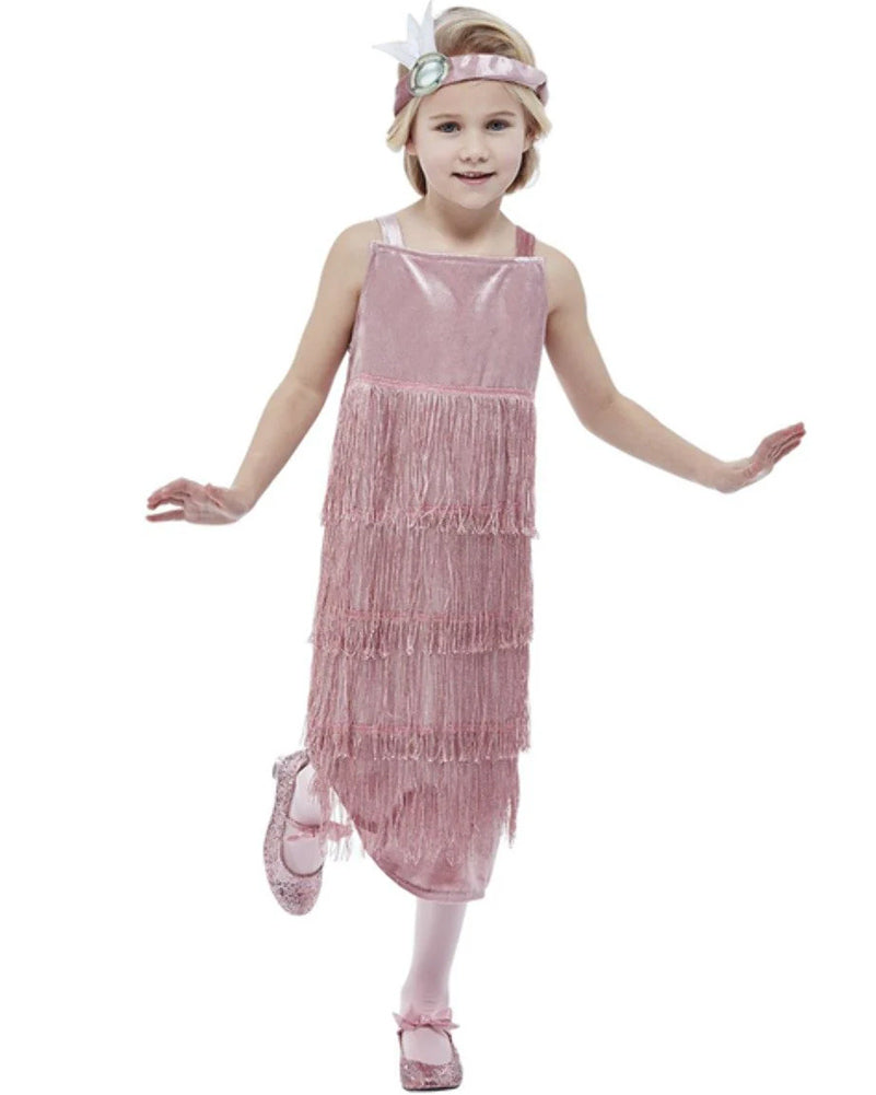 20s Pink Flapper Girls Costume