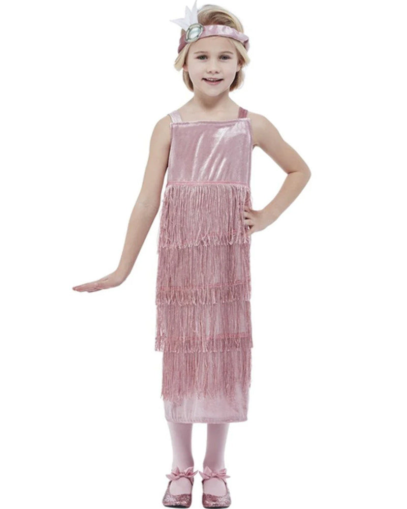 20s Pink Flapper Girls Costume