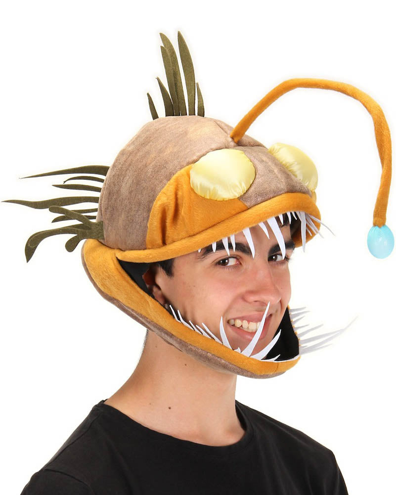 Light Up Anglerfish Jawsome Adults and Kids Deluxe Hat