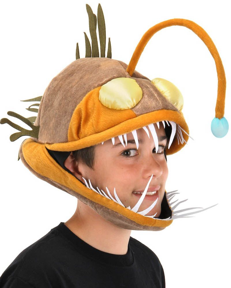 Light Up Anglerfish Jawsome Adults and Kids Deluxe Hat
