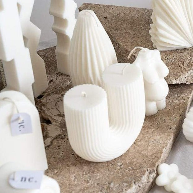 U-SHAPED CANDLE | Sand