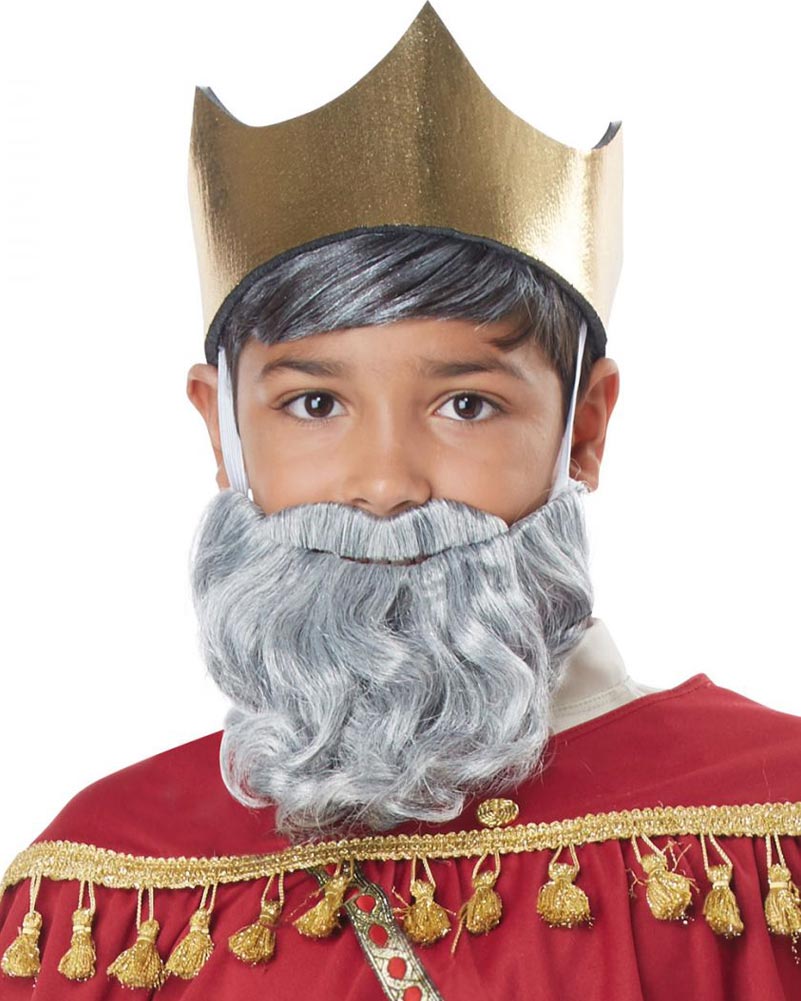 Kids Wiseman Beard And Moustache Grey