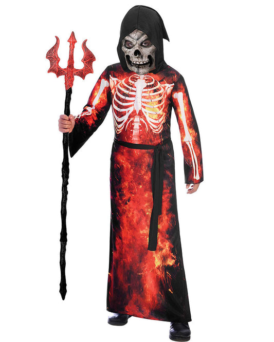 Fire Reaper Kids Halloween Costume 10-12 Years