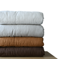 STONEWASHED LINEN THROW | 160*210 Pearl + Stone