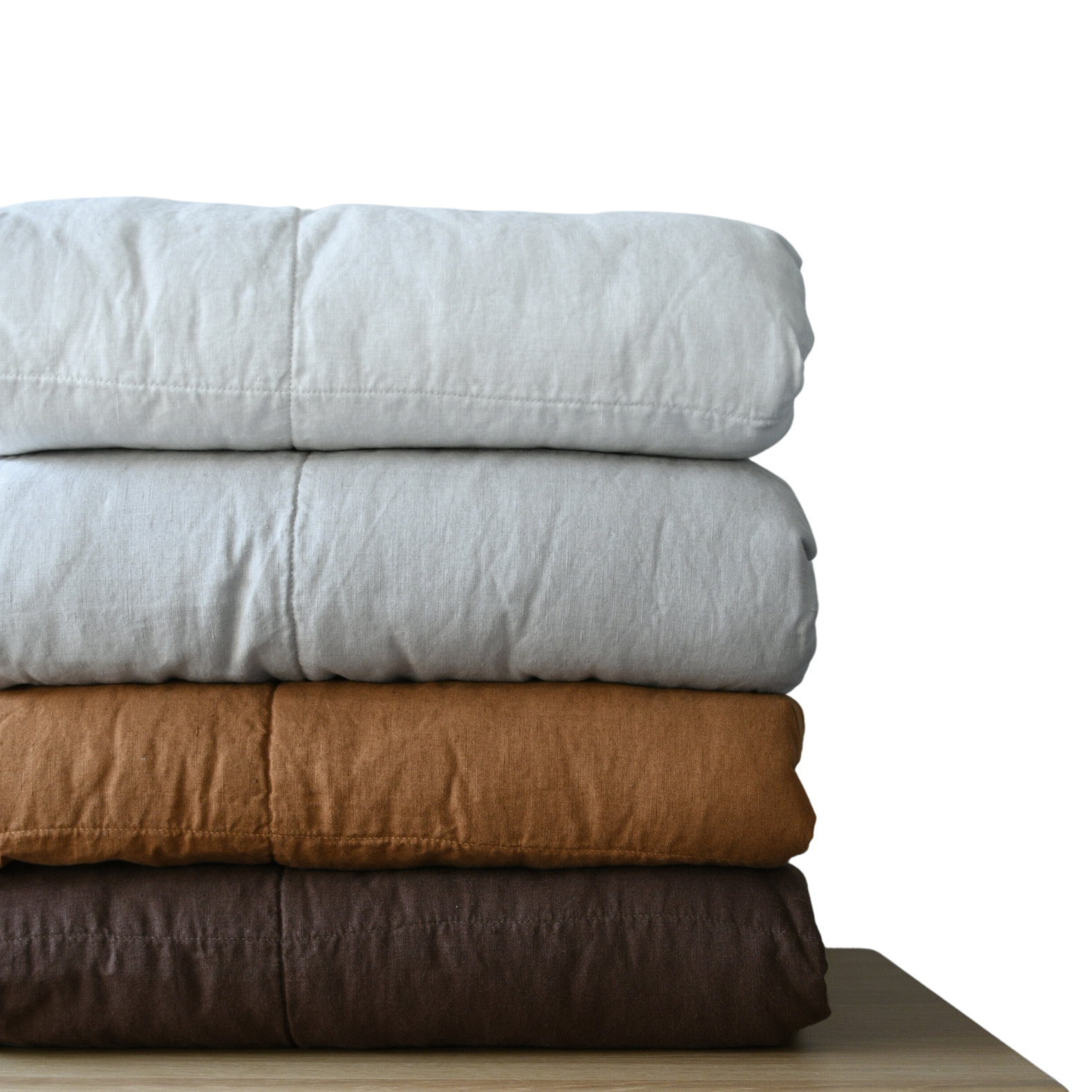 STONEWASHED LINEN THROW | 160*210 Pearl + Stone