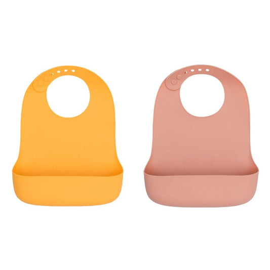 Catchie Bibs® 2.0 - Dark Peach & Mustard