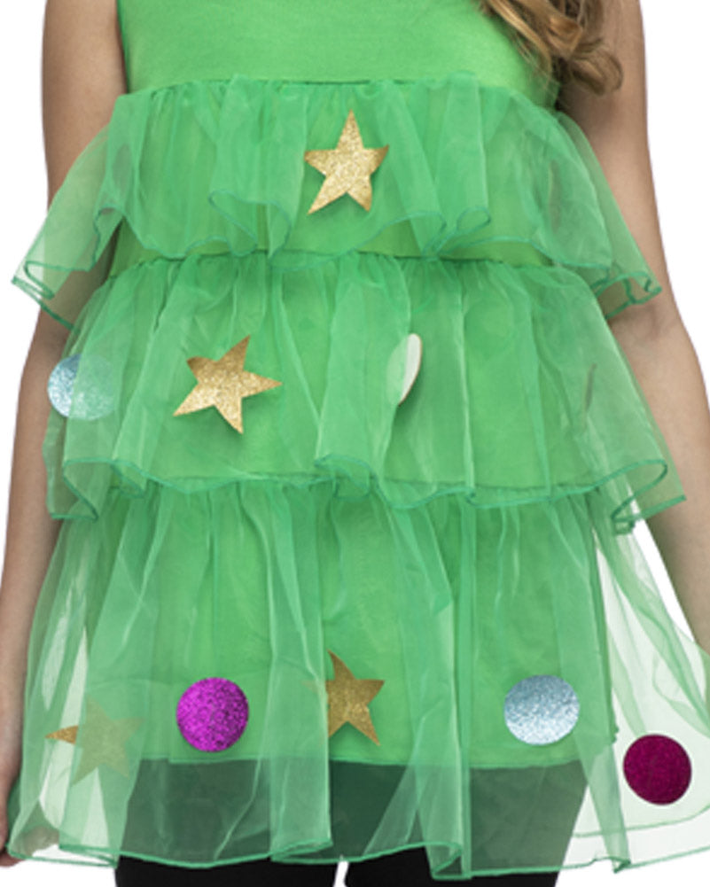 Pretty Christmas Tree Tunic Womens Costume