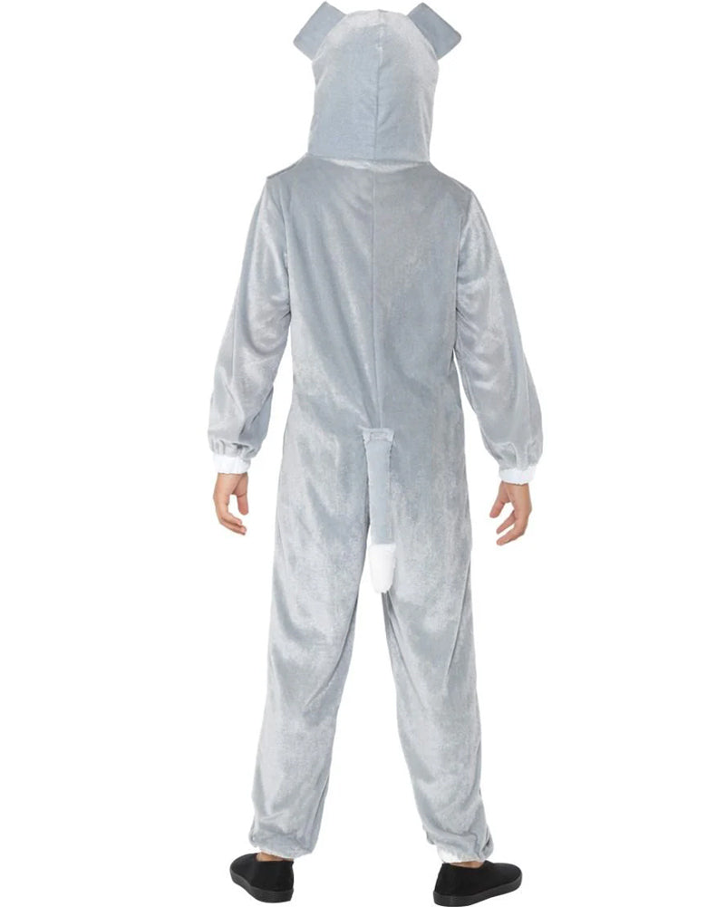 Grey Dog Onesie Kids Costume