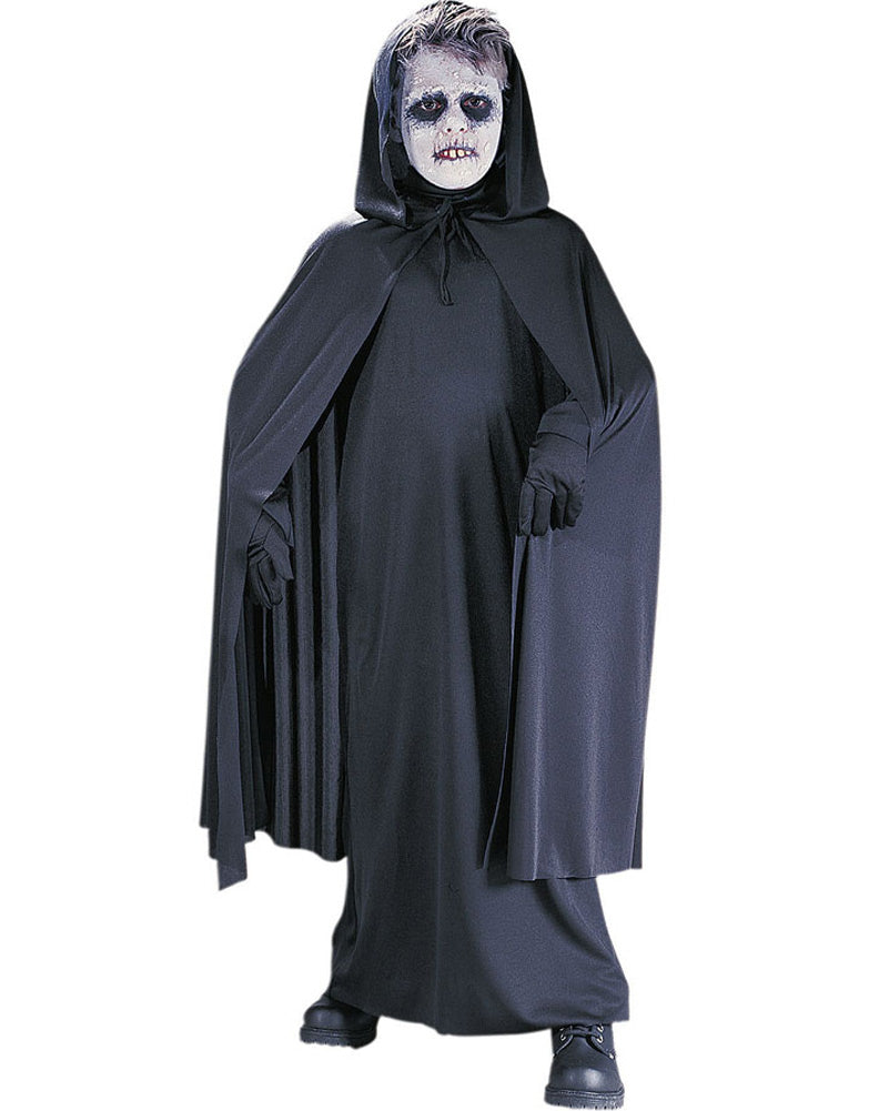 Halloween Kids Hooded Black Cape