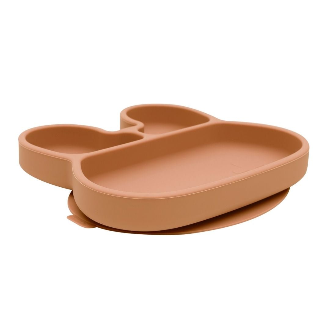 Bunny Stickie® Plate - Dark Peach