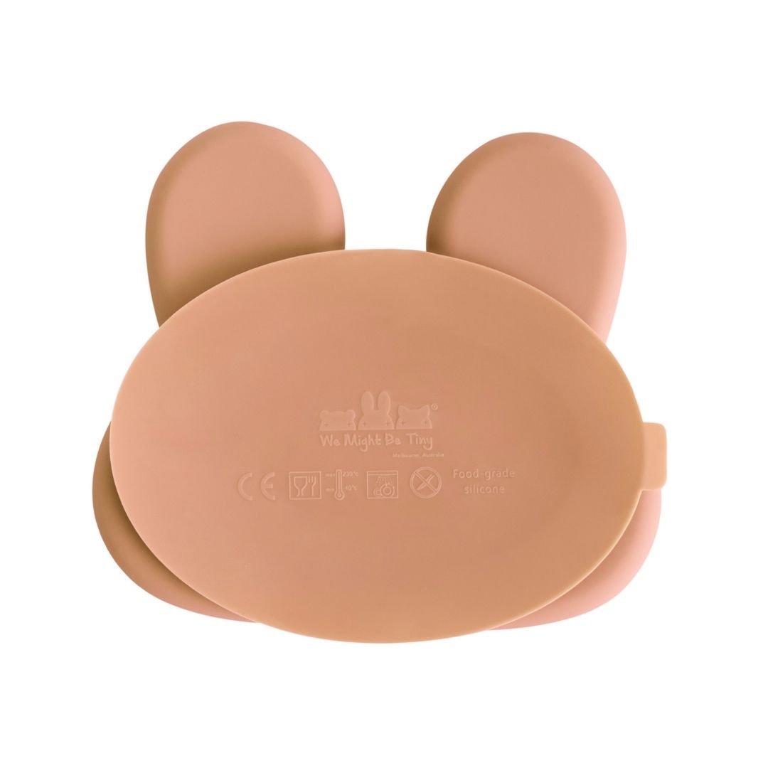 Bunny Stickie® Plate - Dark Peach