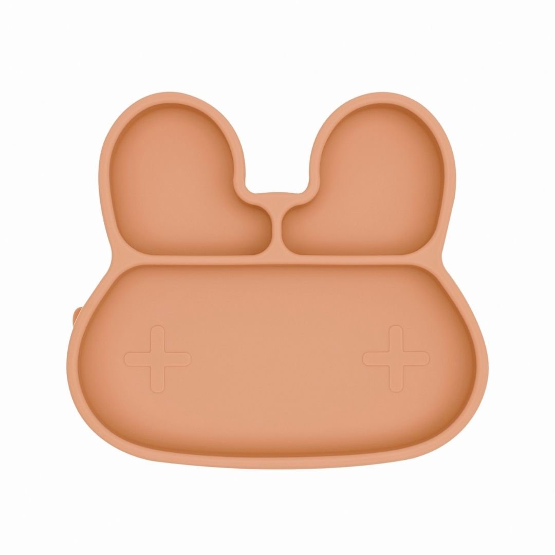 Bunny Stickie® Plate - Dark Peach