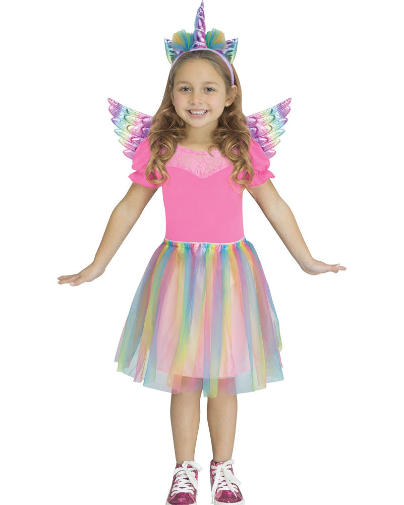 Pastel Unicorn Fantasy Wings Headband and Tutu Set