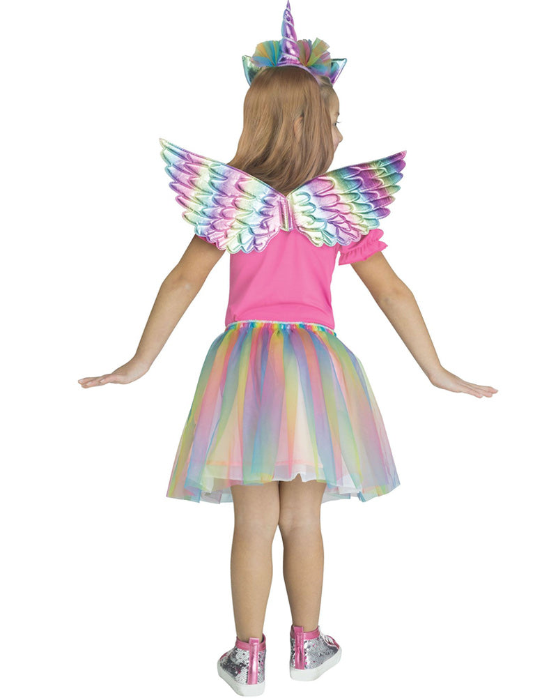 Pastel Unicorn Fantasy Wings Headband and Tutu Set
