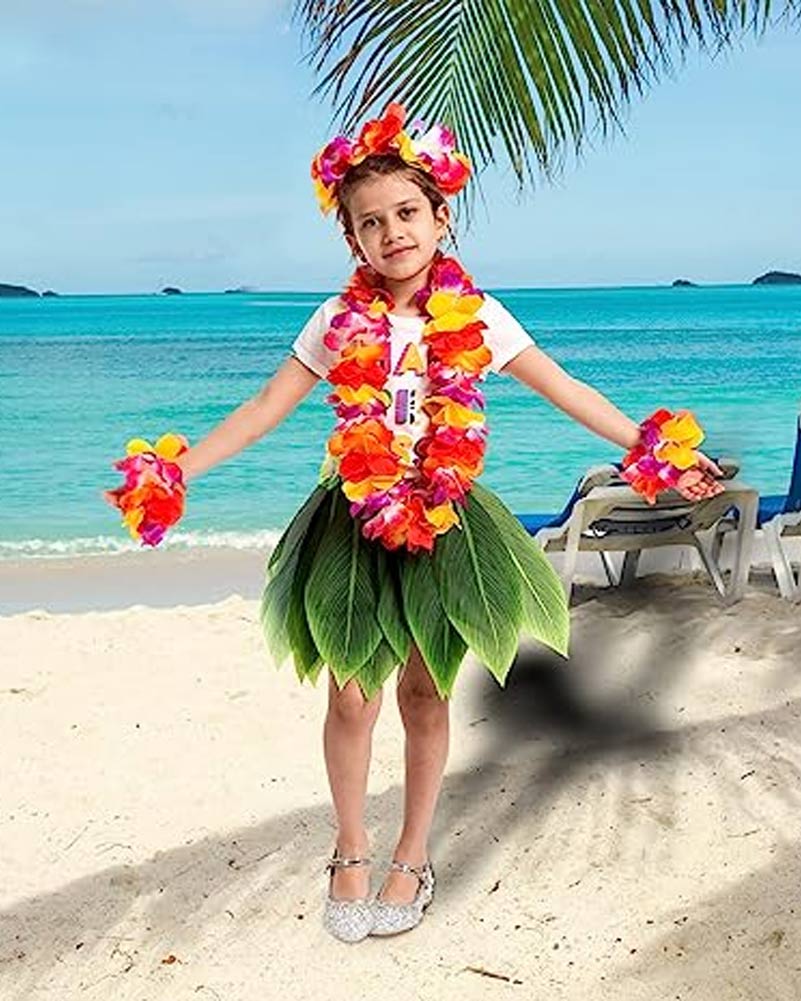 Pink Hawaiian Dancer Womens Costume Set