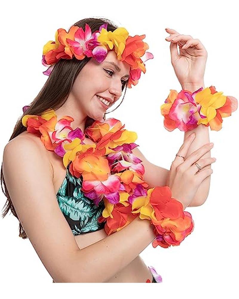 Pink Hawaiian Dancer Womens Costume Set
