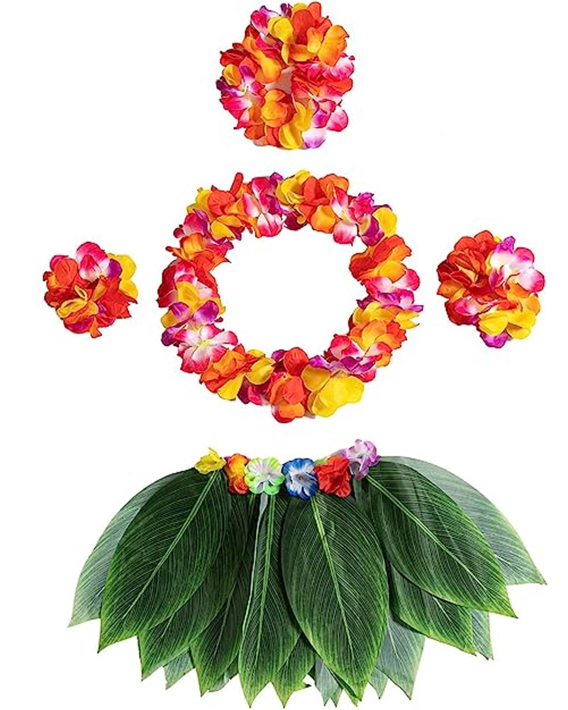 Pink Hawaiian Dancer Womens Costume Set