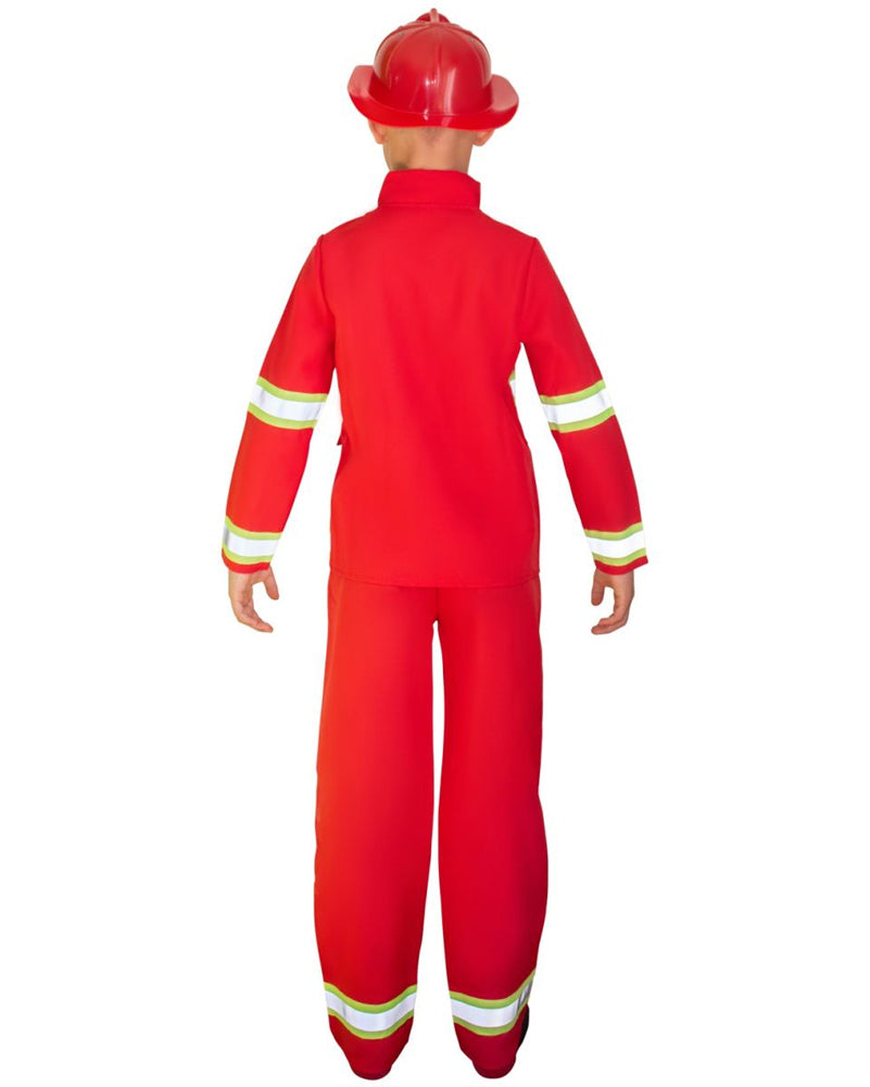 Red Fire Fighter Boys Costume