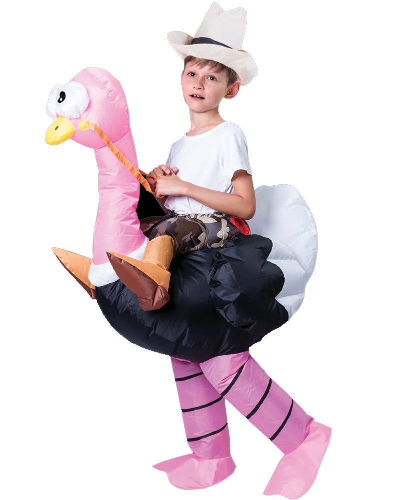 Riding An Ostrich Inflatable Kids Costume