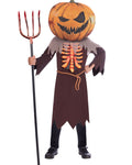 Scary Pumpkin Big Head Kids Halloween Costume