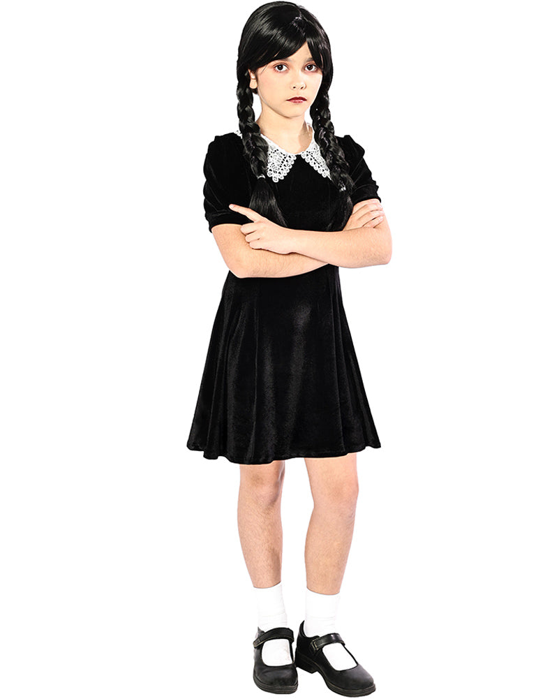 Spooky Goth Girl Deluxe Kids Halloween Costume