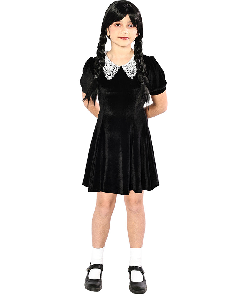 Spooky Goth Girl Deluxe Kids Halloween Costume