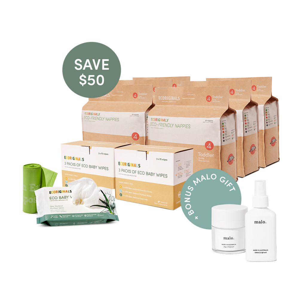 ULTIMATE ECO BUNDLE 6 packs nappies + 6 packs wipes