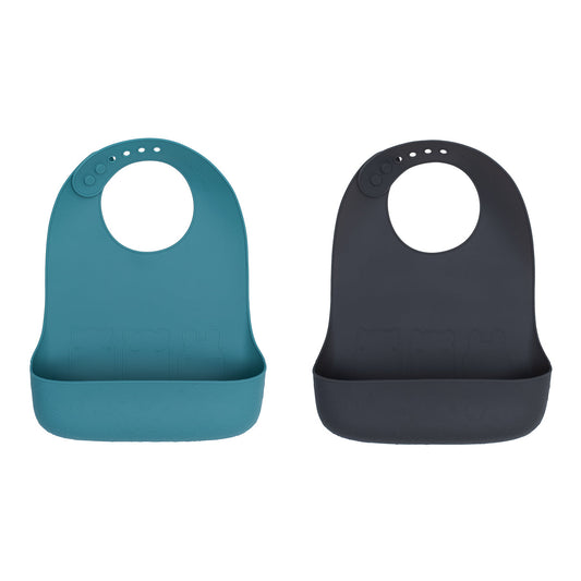 Catchie Bibs® 2.0 - Blue Dusk & Charcoal