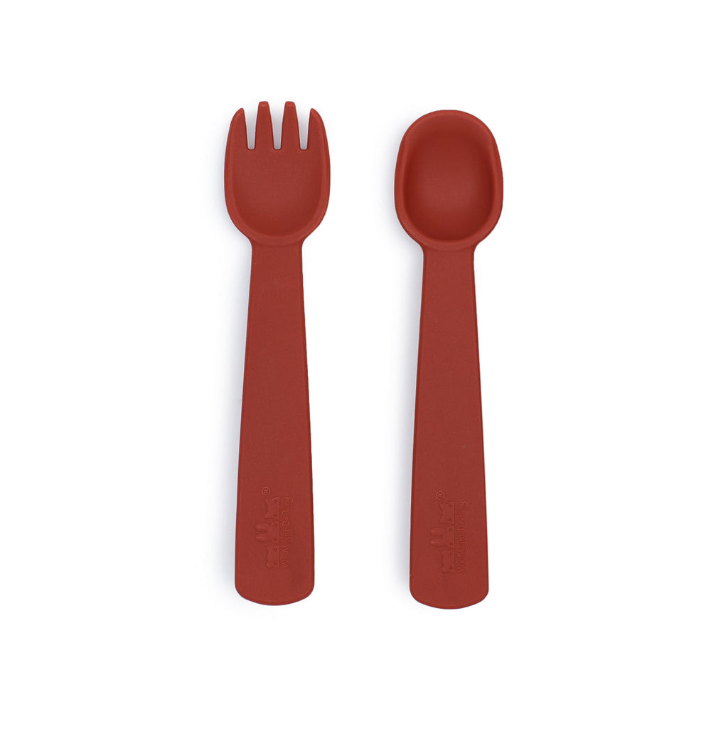 Feedie® Fork & Spoon Set - Rust